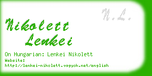 nikolett lenkei business card